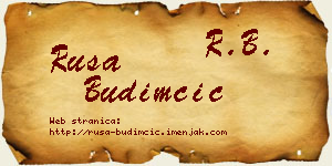 Rusa Budimčić vizit kartica
